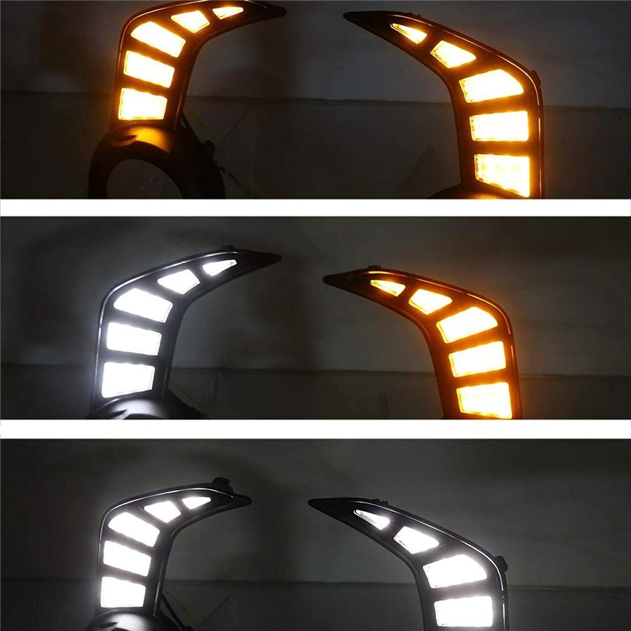 2x LED Daytime Running Light Fog Turn Signal Lamp Cable For Toyota 4Runner 14-22