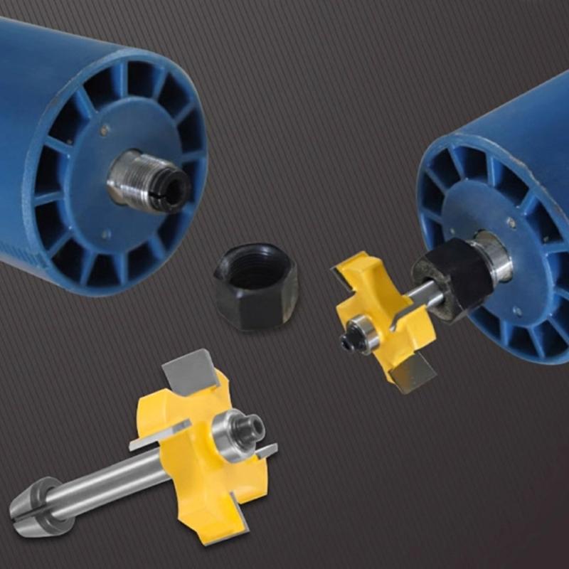 5pcs Routers Bit Shank Adapter Set Includes Collet Chuck and Nuts for Trimming Engraving Machines 6mm 1/4Inch Shanks