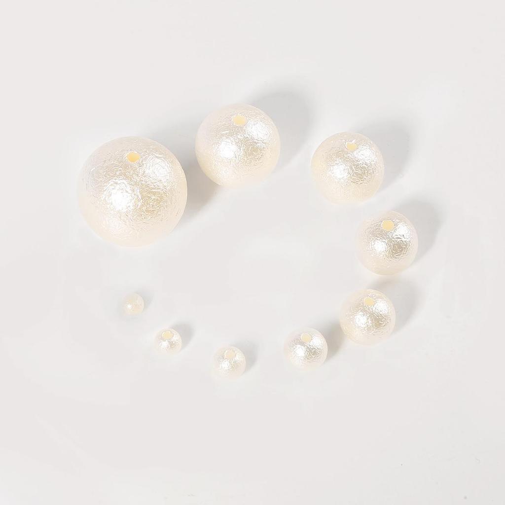 10-500Pcs ABS Wrinkled Pearl Beads for DIY Jewelry Craft Making Home Decoration Art Faux Pearls for Vase Fillers
