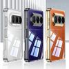 For Huawei Pura X Max Case Luxury Plating Clear Soft Magnetic Phone Hinge Protective Plastic Cover For Huawei Pura X Max Case