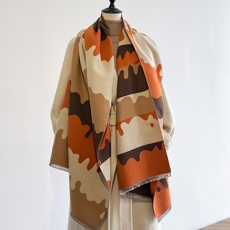 

School season imitation cashmere scarf female relaxation thousand bird grid checkerboard jacquard student red shawl