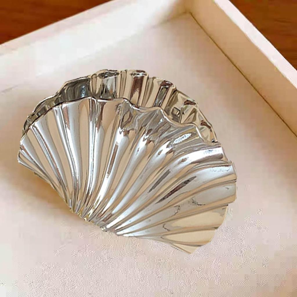 Shell Claw Clip,2 Pcs Metal Seashell Hair Clip Hair Accessories for Women and Girls,Fashion Hair Claw Suitable for Most Hairstyles,Such As Thick and