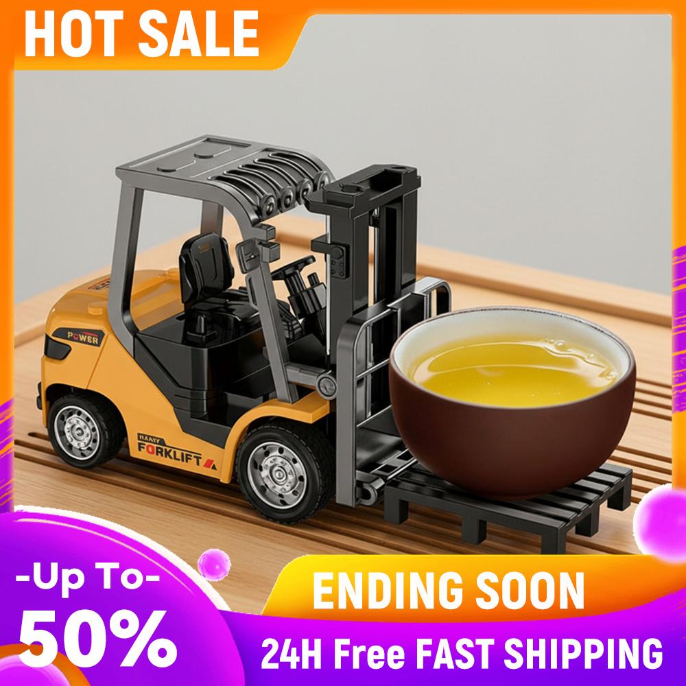 

1/64 RC Construction Vehicles 2 in 1 Transformable Lift Fork & Hook Remote Controlled Alloy Forklift Toy Car Model Gift for Boys China Mainland