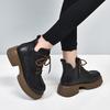 Thick-soled Martin boots women's autumn and winter new retro waterproof platform thick-heeled leather boots top-layer cowhide short boots