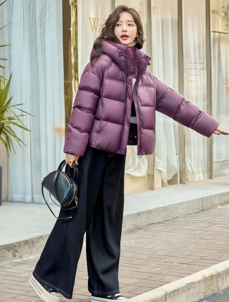 Short Hooded Loose Thickened Warm Puffer Jacket