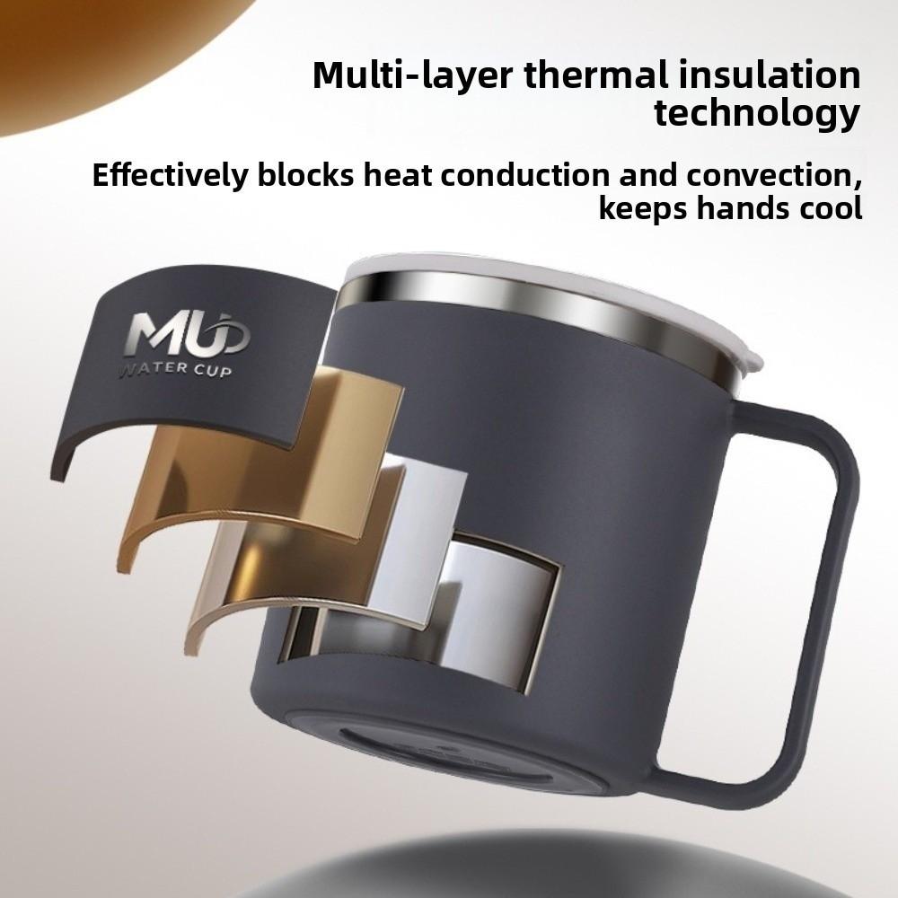 Reusable Coffee Mug Large Capacity Milk Tea Cup Fashion Insulated Drinking Cup  Office Drinkware