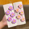 10 Pink and Purple Daisy Hair Clips Suitable for Daily Hair Accessories