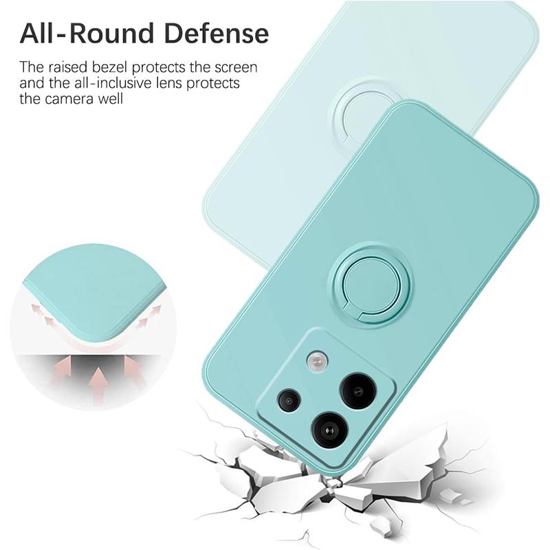 Pouzdro pro Xiaomi Redmi Note 13 12 Pro Plus 5G s držákem prstenu a stojánkem, silikonové pouzdro Redmi Note 12S 11S 10S 9S 8T 9 10 11 Pro kryt