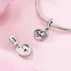 Charms Platapink Motherly Love Heart-Shaped Pendants Fit Originalbracelets Charms For Women Jewelry Diy Making Gifts