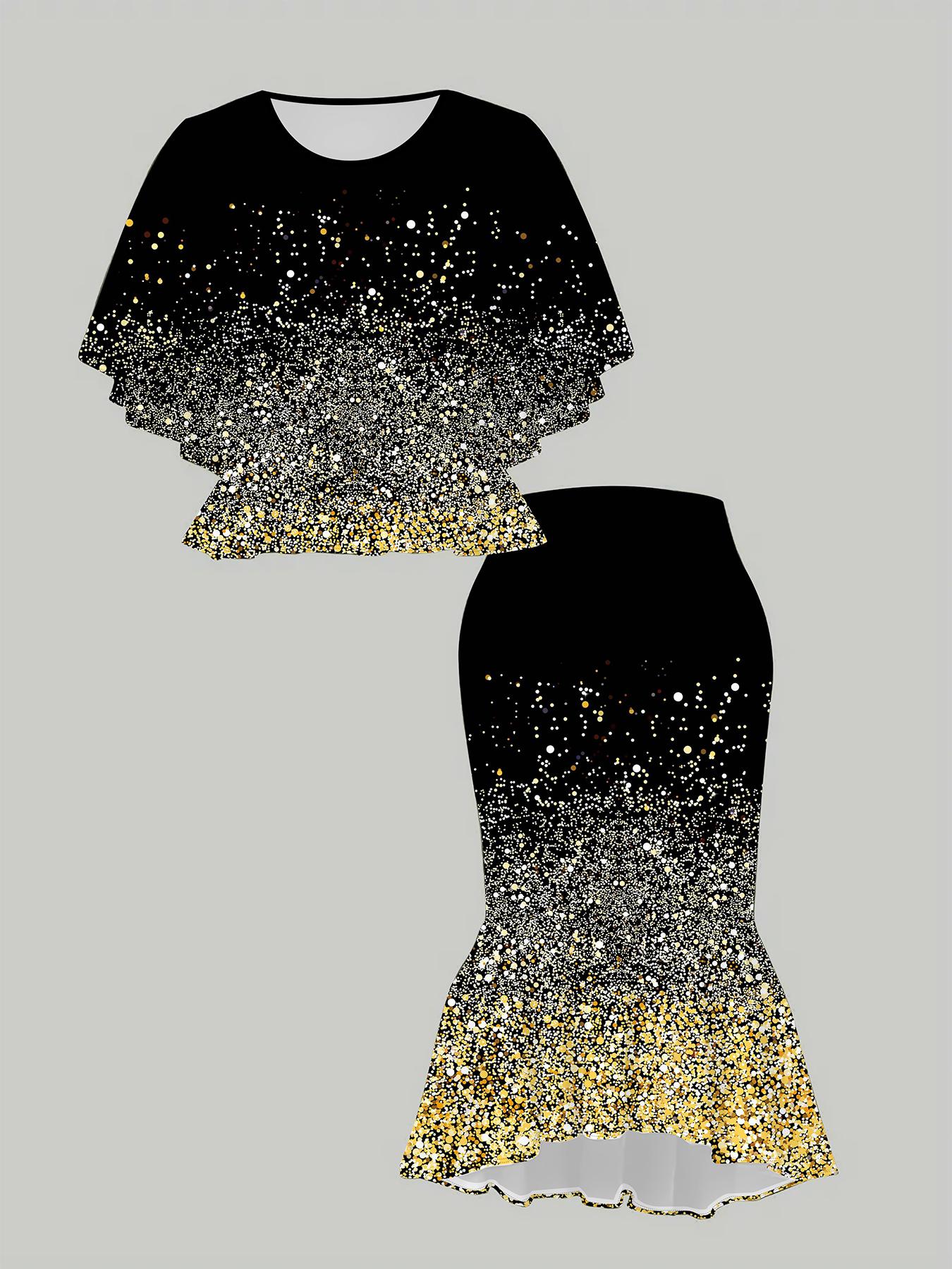 

Классический тотемный женский принт, напечатанный на 3D-принтере, Модный большого размера, Элегантный, Универсальный для всех сезонов. Футболка, Юбка и Комплект 6XL жёлтый