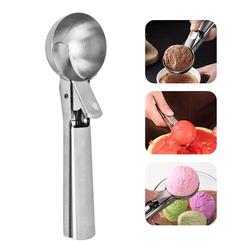 Stainless Steel Ice Cream Scoop And Scooping Tool, Multi-functional Ice Cream Scoop And Scooping Tool, Ice Cream And Fruit Scoop