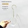 Large Transparent Crystal Acrylic Clothes Hook Clip with Stainless Steel for Socks and Pants