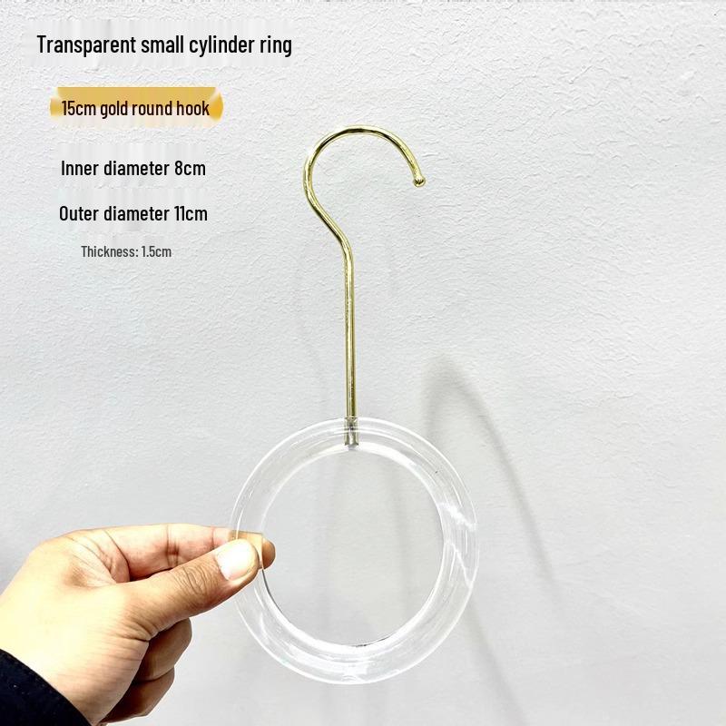 Large Transparent Crystal Acrylic Clothes Hook Clip with Stainless Steel for Socks and Pants