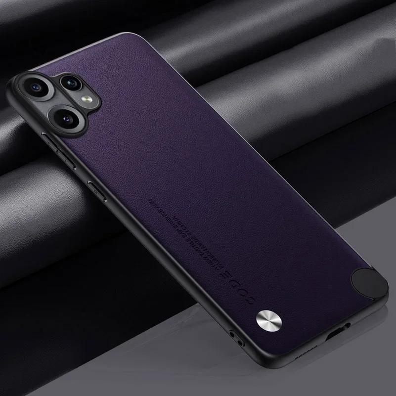 

Простой кожаный чехол для Nothing CMF Phone 2 Pro Матовая силиконовая задняя крышка Защита камеры Ударопрочный бампер для CMFphone2pro For CMF Phone 2 Pro темно-фиолетового