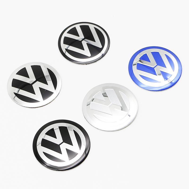 For Volkswagen 4PCS Car Wheel Center Hub Cap Logo Sticker Emblem Badge Cover For VW Volkswagen Polo Golf Passat Tiguan Jetta Touareg Magotan