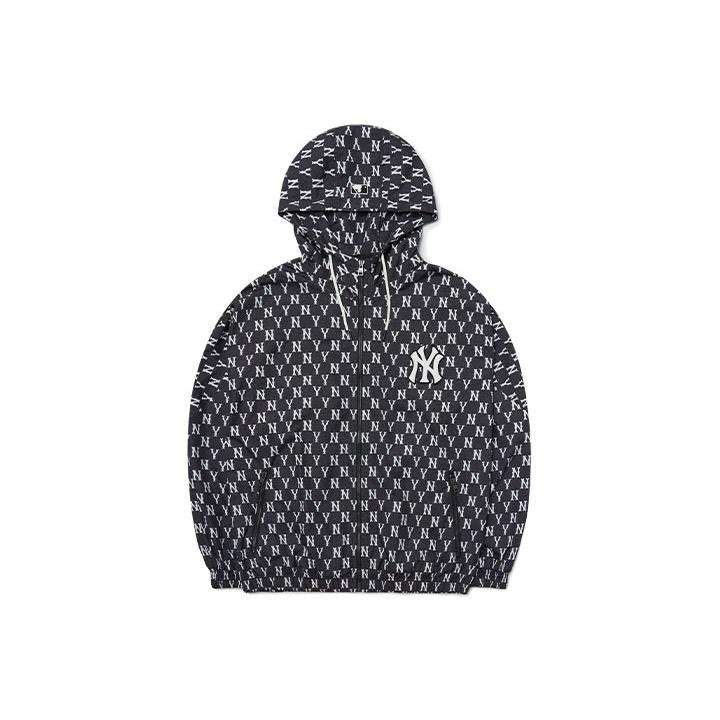 MLB New York Yankees Logo All Over Print Hoodie Jacket Fall Unisex jackets Black 3AWJM0121-50BKS