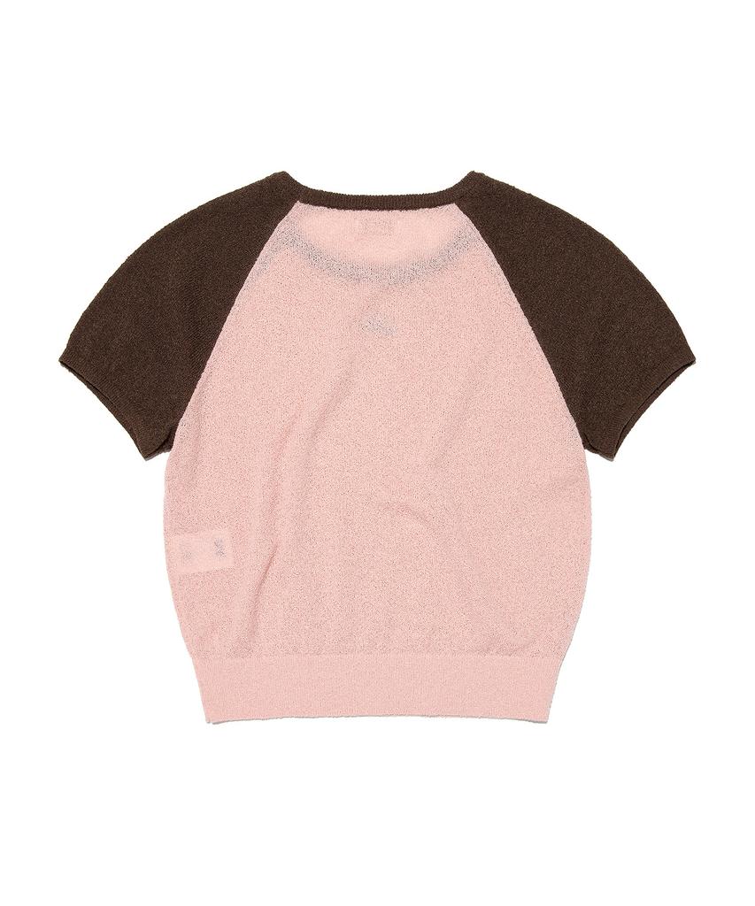 LEE Women'S Raglan Color Block Knit Pink