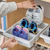 2PCS Nordic Style Oblique Plug-In Shoe Storage Rack Plastic Vertical Slippers Rack  Bedside