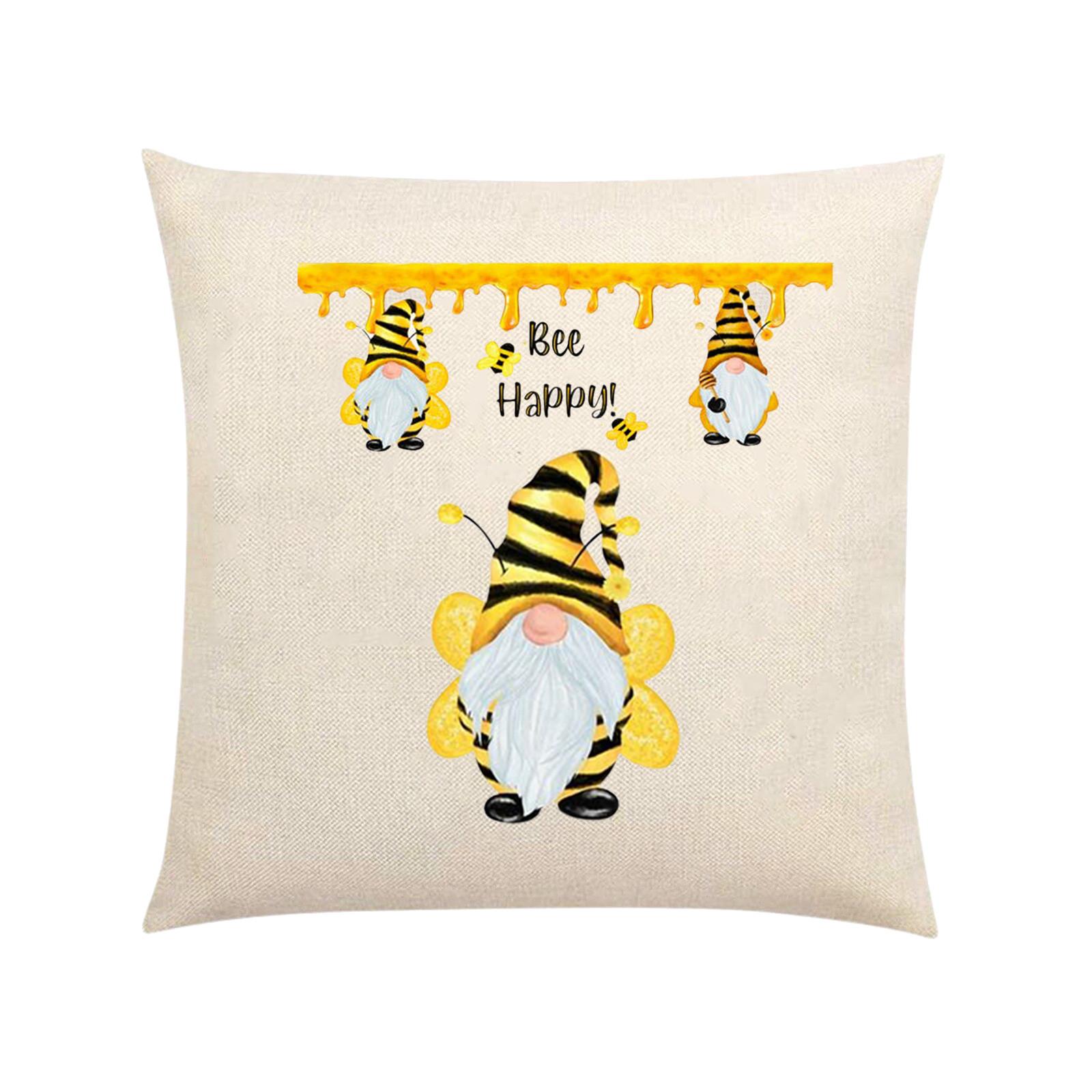 Honeybees Decorative Square Cushion Cover Cases for Sofa Couch Bedroom