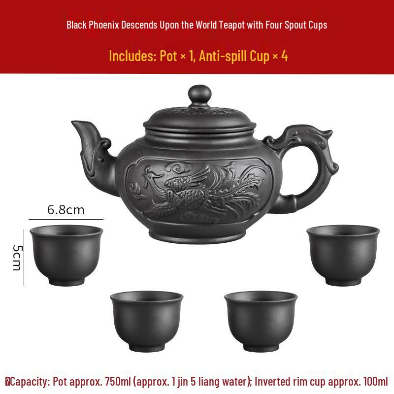 Large Yixing Zisha Handmade Ceramic Teapot for Kung Fu Tea