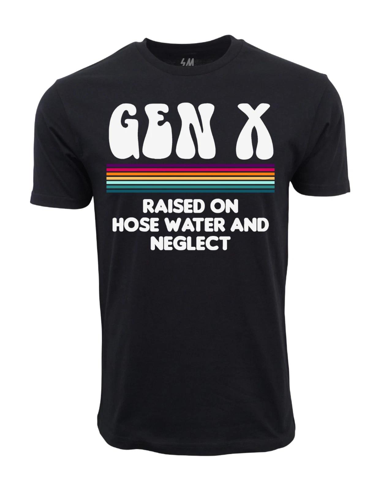 Unisex Adult Casual Graphic GEN X RAISED GRAPHIC T SHIRT T-Shirt XXXXL
