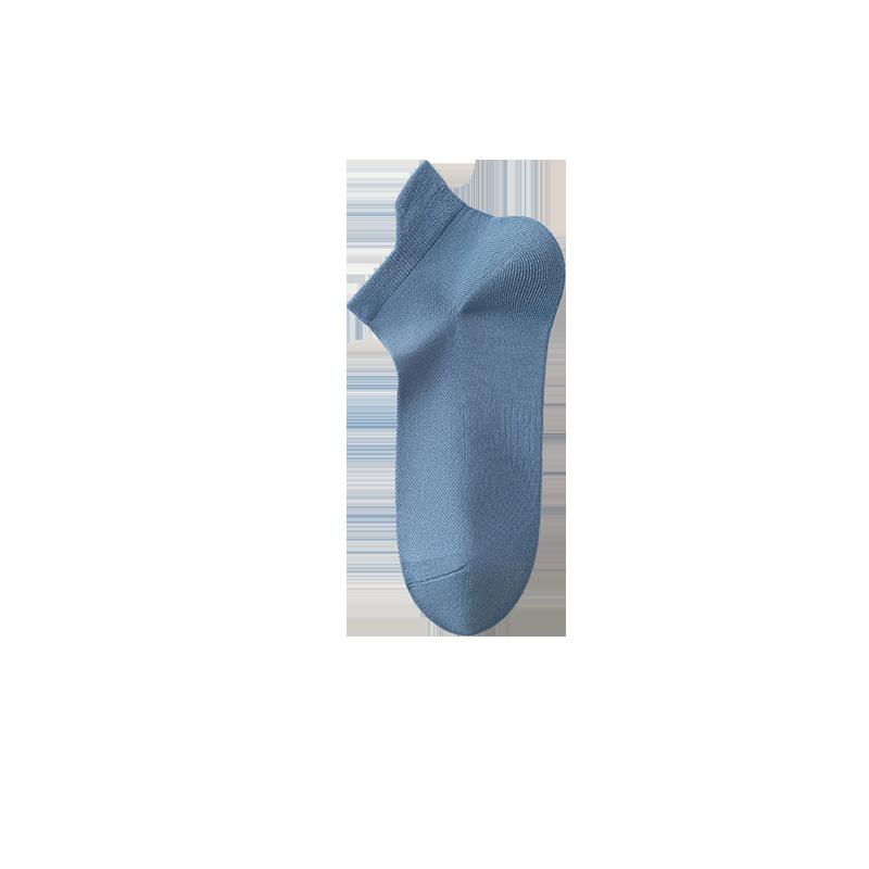 Men Spring and Summer Mesh Breathable New Anti Bacterial Anti Odor Solid Color Ear Lifting Socks