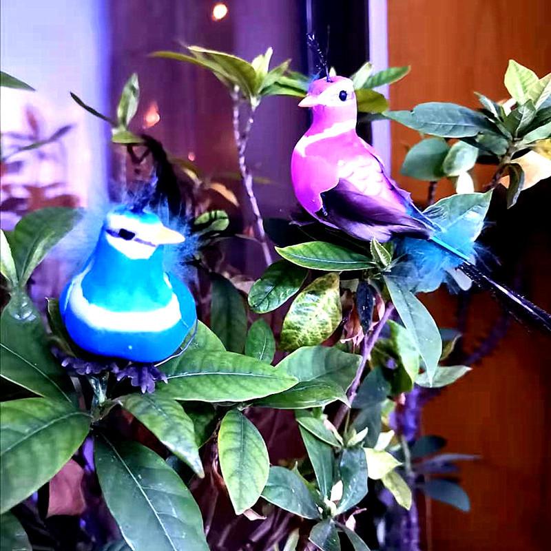 1Pc Of Peacock Christmas Ornaments Simulate The Atmosphere Of Glitch Peacock Branches And Branches Home Decor