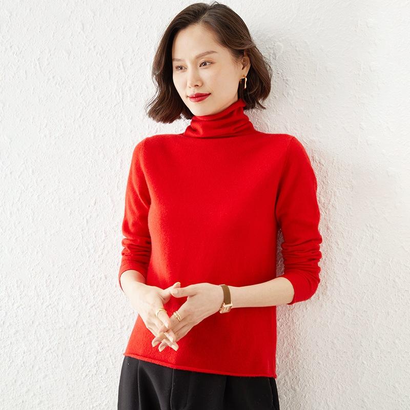 

Женский свитер с бархатным воротником-стойкой Энди на осень и зиму, мягкий и приятный к коже базовый свитер, простой, атмосферный, теплый пуловер S