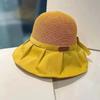 Spring and summer bucket hat women's new sunscreen hat fashion basin hat big head circumference summer sun hat big brim sun hat