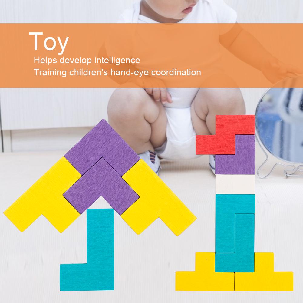 Holzblöcke Puzzle Desktop-Spiel Jigsaw Kinder Intelligenz Bausteine Spielzeug