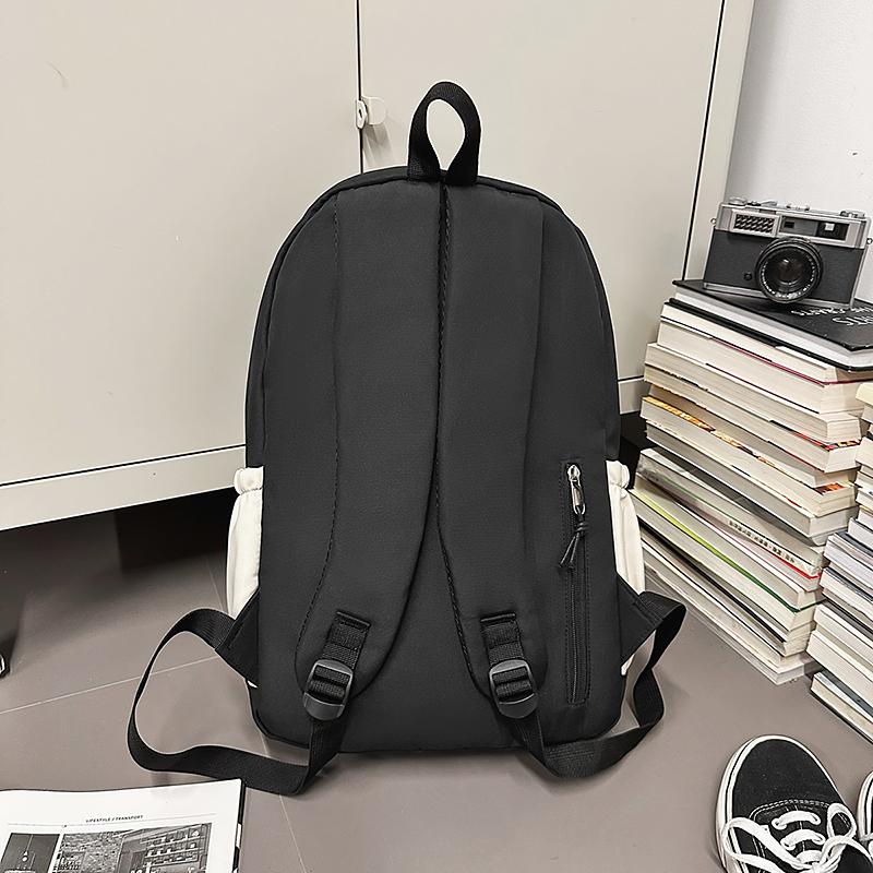 Student Schoolbag Men's Large Capacity Backpack Contrast Color Lightweight Women's Backpack