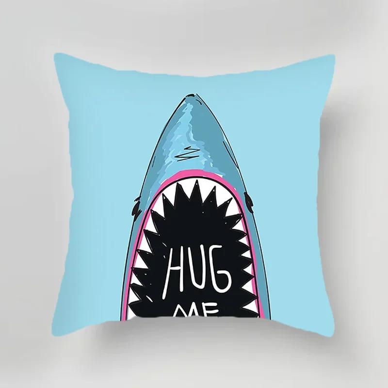 Cute Cartoon Printed Pattern Polyester Cushion Cover for Home Living Room Sofa Car Hotel Decoration Throw Pillow Pillowcase
