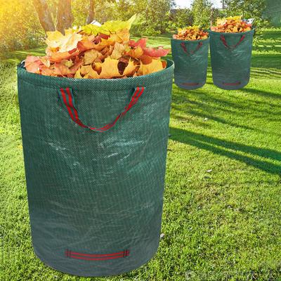 Gartenabfallsack 60L-500L Großes Fassungsvermögen Gartensack Wiederverwendbar Wasserdicht Laubsack Aufbewahrung Sammelbehälter Für Garten Hof