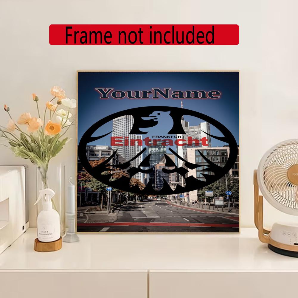 Eintracht Frankfurt Customize Your Name Diamond Painting Round Diamond Rhinestones Mosaic Diamond Embroidery Wall Paintings Rhinestones Gift Frameless