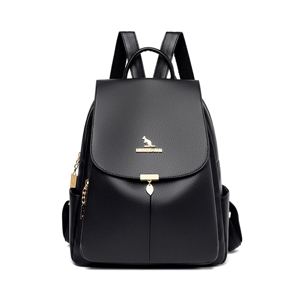 

Кожаные женские рюкзаки Большой вместимости Мягкая кожа Модная дорожная сумка Сумка для ежедневных поездок Школьный рюкзак для студенток