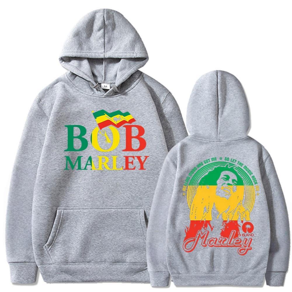 Reggae Music Originator Bob Marley Graphic Hoodie Mens Women Clothing Classic Vintage Hooded Sweatshirts Male Oversized Pullover