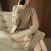 Women's Winter Thick Knit Knitwear Sweater To Knee Long Dress Streetwear Tops Pullovers For Women Elegant