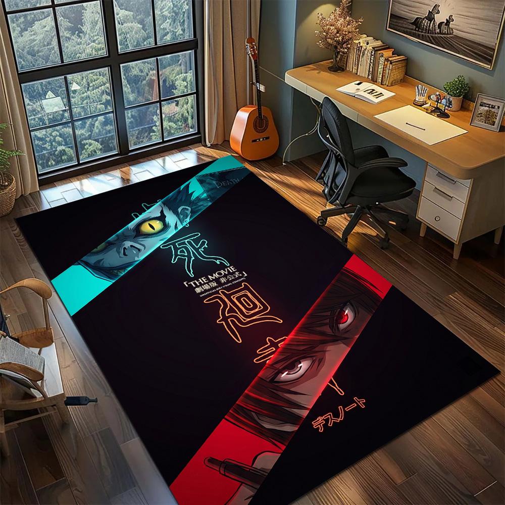 Death Note Carpet Floor Mat Non Slip Washable Large Area Gamer Bedroom Home Room Decor YUN6512