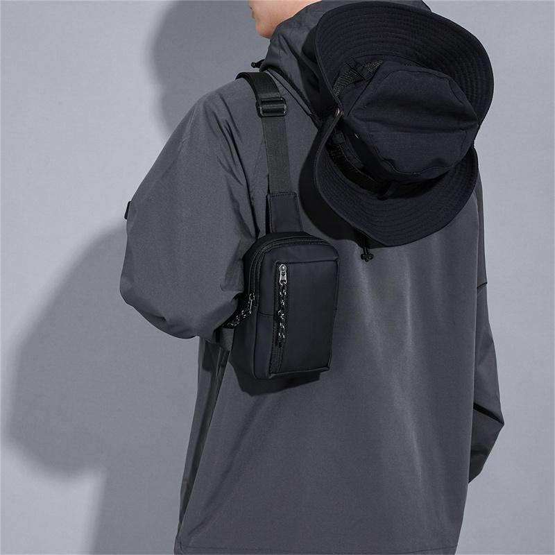 Fashion Men Chest Bag Shoulder Body Bag Simple Oxford Crossbody Bag For Male