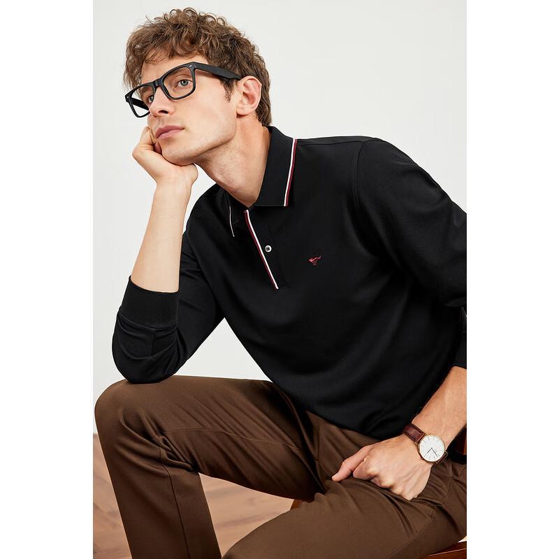 SEPTWOLVES Men's Warm Oxygen Long-Sleeve Polo Shirt