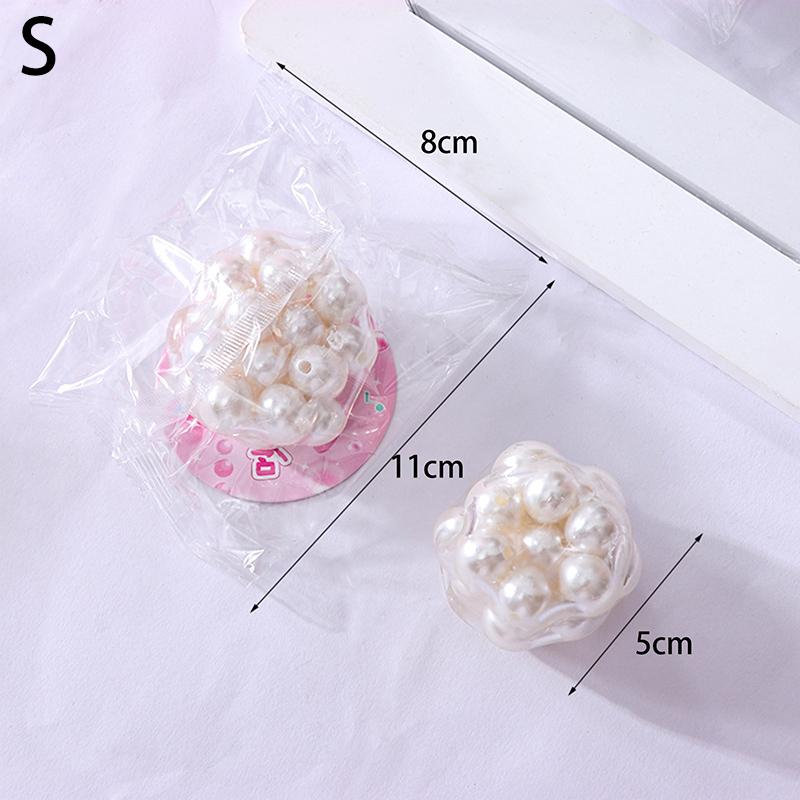 Stress Relief Squeeze Pearl Balls Stress Ball Fidget Toy Glazed Beads Vent Ball Pearl Balls Party Kids Fidgeting Girl Baby Toy
