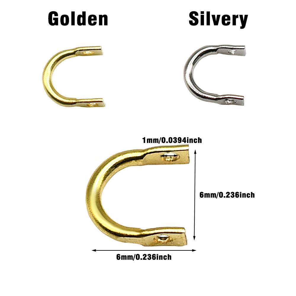 MNFT 50Pcs Brass Fishing Clevis Easy Spin Spinner Clevis Fishing Spoon Spinnerbait Lure Accessories DIY Making Fishing Tackle