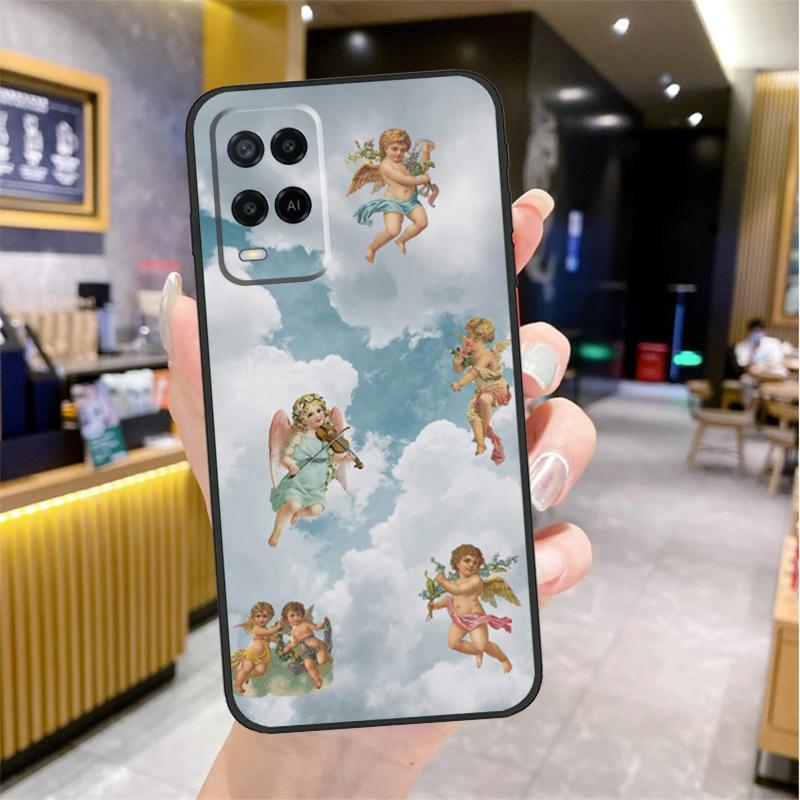 Renaissance Angel Aesthetic Case For Oppo A80 A40 A60 A18 A38 A58 A78 A98 A96 A76 A16 A94 A74 A54 A15 A17 A57 A77 A5 Pro