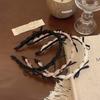 Korean Black Ribbon Bow Bezel Headbands for Women Girls Sweet Thin Edge Lace Mesh Hair Bands Hairband Hair Accessories