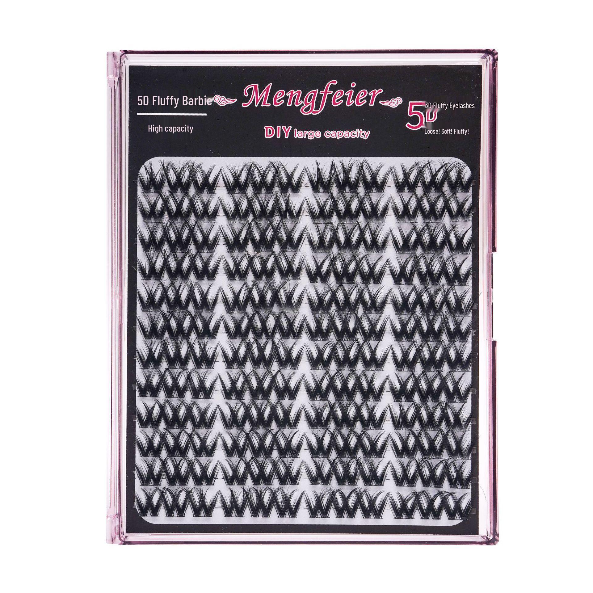 

5D Dense Large Curl W-Shaped Segmented False Eyelashes for European & American Styles