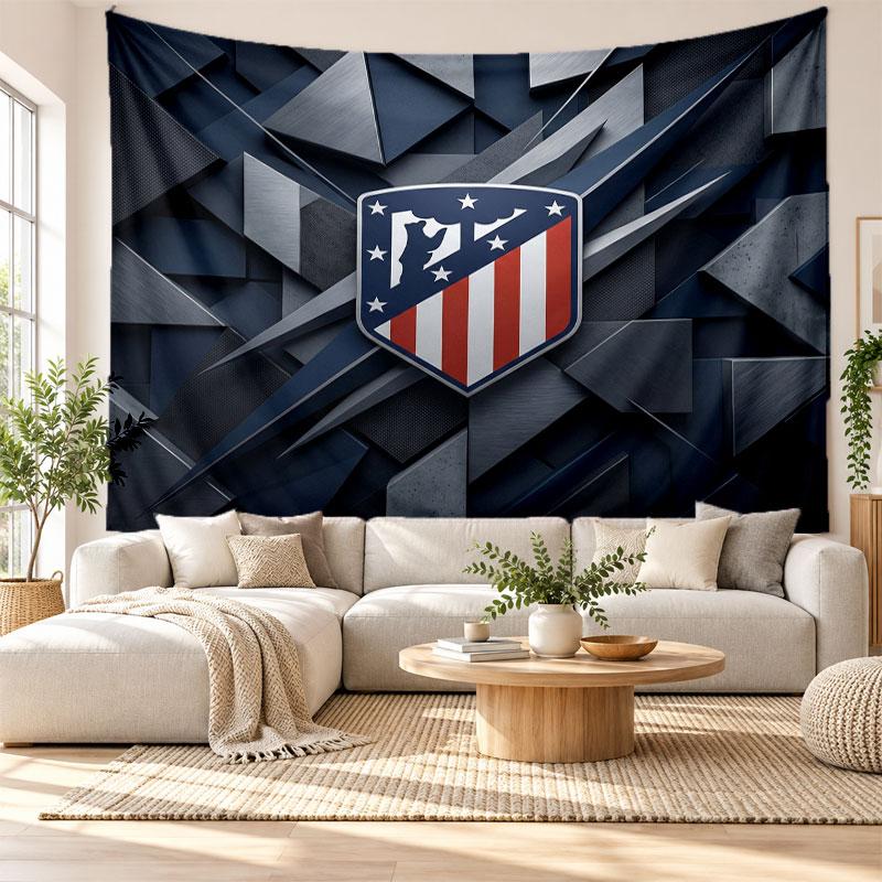 Atletico Madrid Wall Tapestry, Soft Fabric Wall Hanging, Decorative Backdrop For Bedroom Home Wall Art