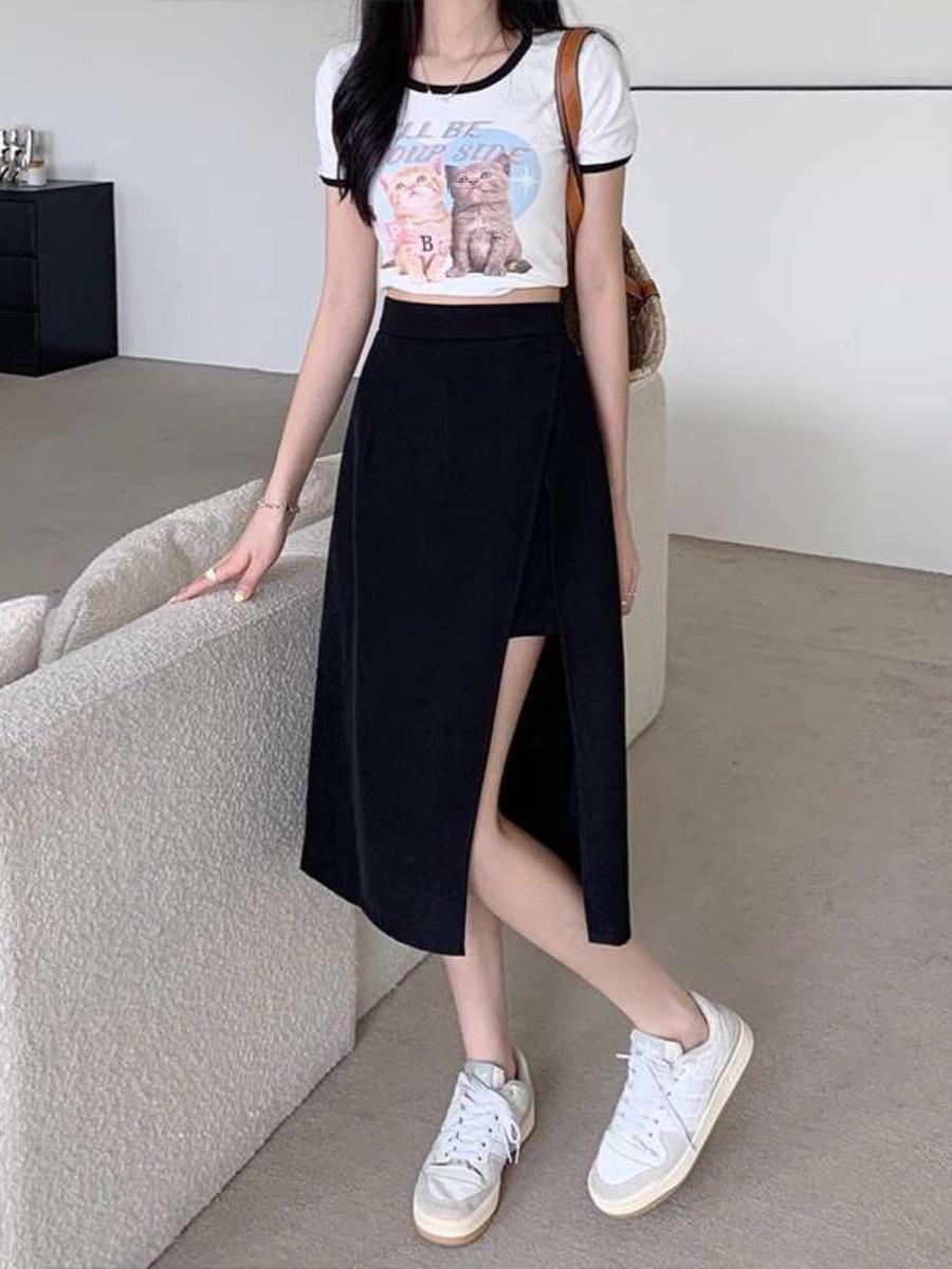 

Black High Waist Midi Bodycon Skirt – Slimming, Feminine Spring Design M