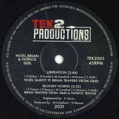 12-Zoll-Schallplatte NOEL MCKOY, BRIAN TRAVERS, PATRICK - Befreiung; Bloody Horns / Bloody T TEK2001 Tek2 Production 2021 UK Reggae, Ska & Dub