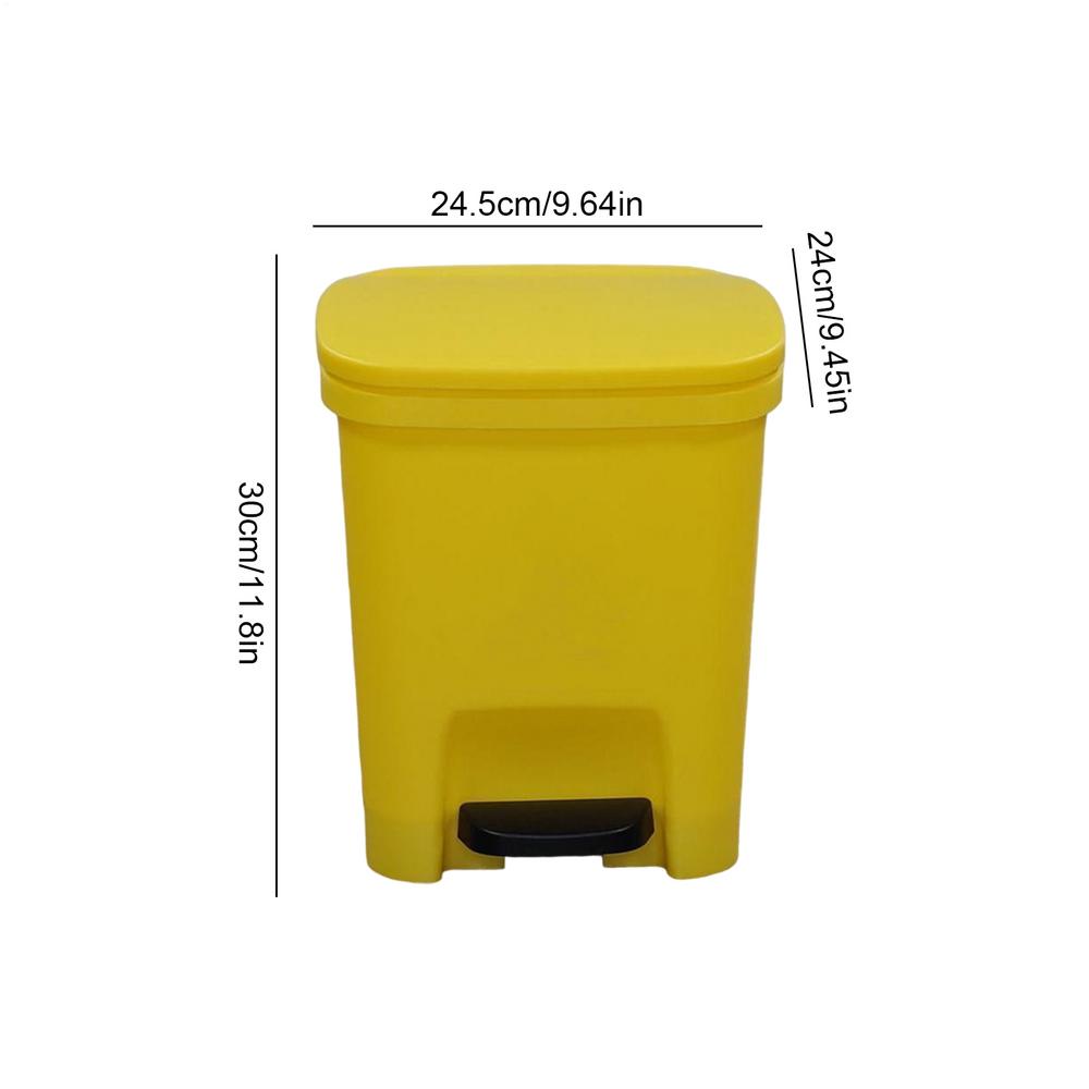 Bathroom Trash Can Hot Kitchen Trash Bin Rectangular Slim Garbage Can with Soft-Close Foot Pedal for Toilet Bedroom Living Room