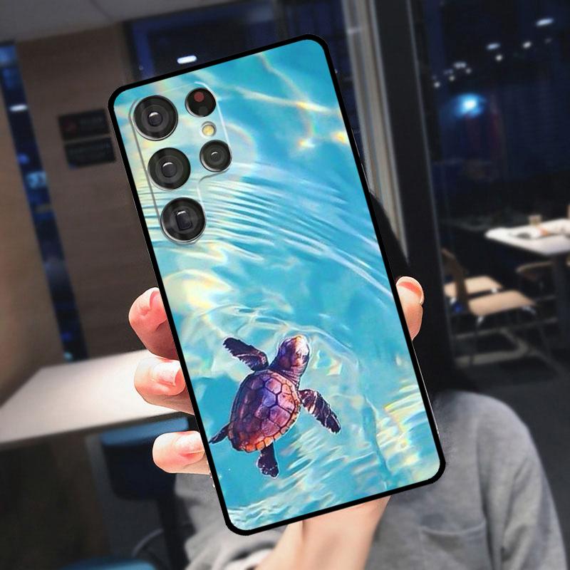Cute Cartoon Turtles Case For Samsung Galaxy S22 S21 S23 Ultra S8 S9 S10 Note 10 Plus Note20 Ultra S20 FE Cover